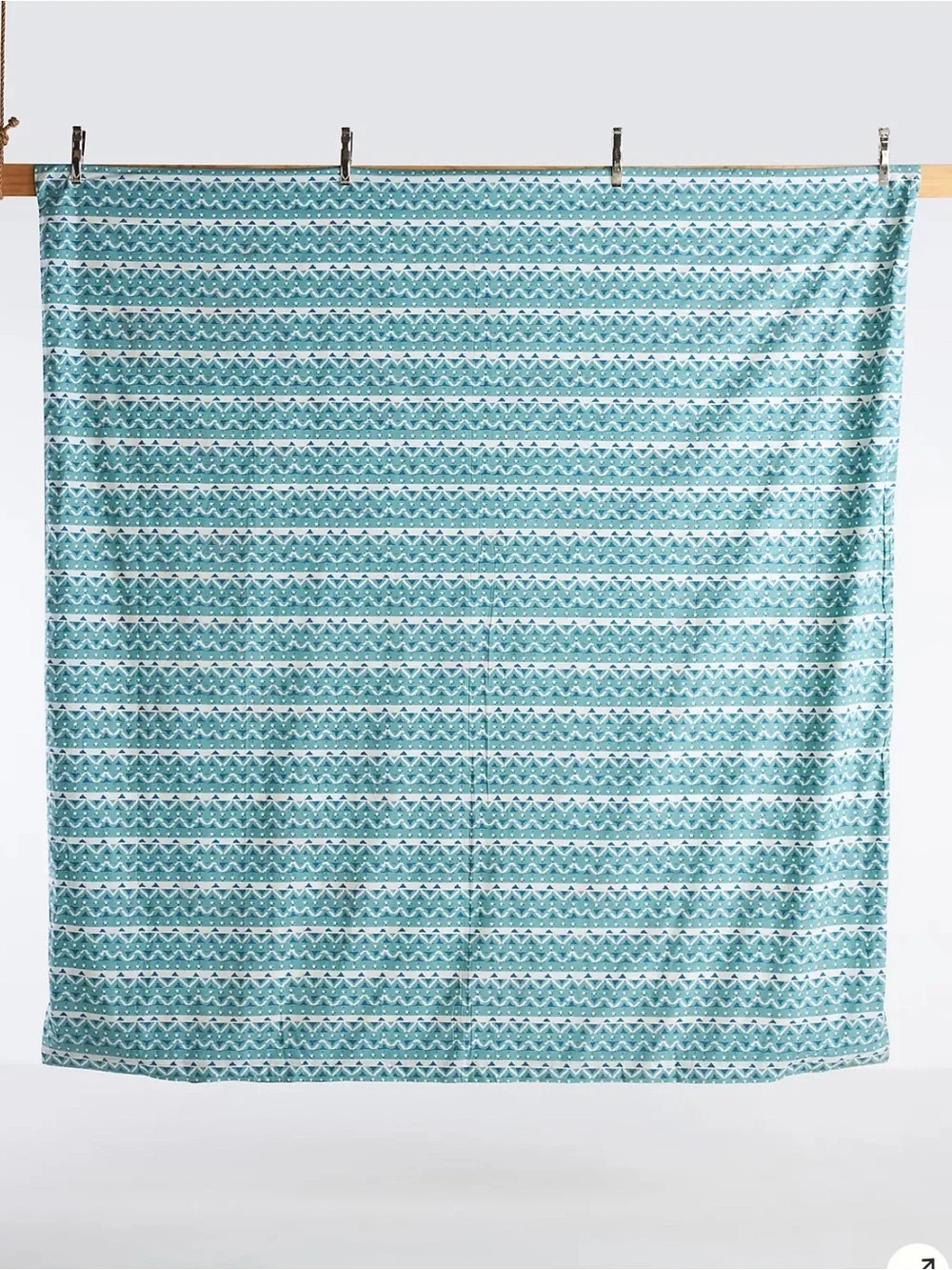 Anthropologie Manolo King Duvet Button Cover & 2 Pillow Shams Bedding Set Cotton